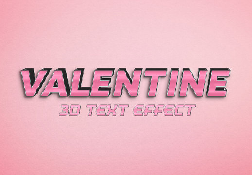 Valentine's Day Text Effect Mockup