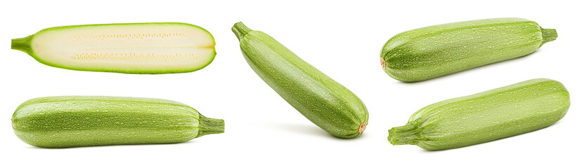 zucchini isolated on white background, clipping path, full depth of field