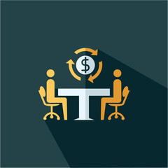Business financial consulting icon - vector sign