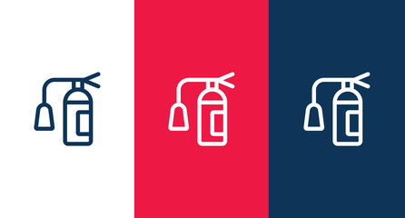Extinguisher outline icon illustration isolated vector sign symbol