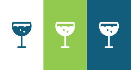 Wine glass icon for web and mobile