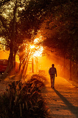 Fototapeta premium uomo luce