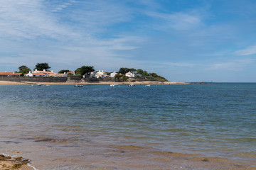 village view on island of Noirmoutier en Ile in Pays de la Loire region in western France