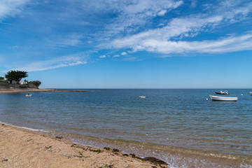 sandy beach on island of Noirmoutier en Ile in Pays de la Loire in western France