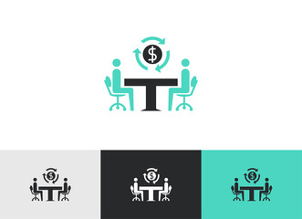 Business financial consulting icon - vector sign