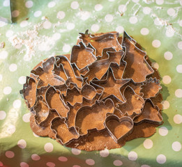 Gingerbread cookies in the making.