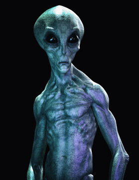alien or extraterrestrial portrait 
