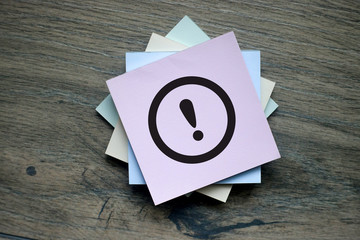Exclamation mark, warning and safety concept