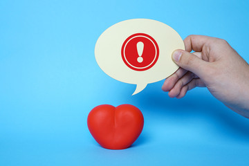 Exclamation mark, warning and safety concept