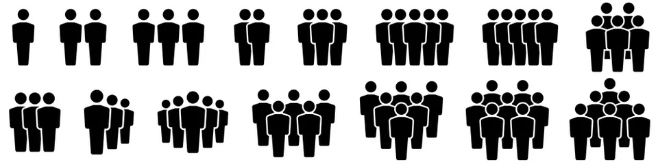 Fotobehang Team icons set. People .Group of people icons. Vector illustration © warmworld