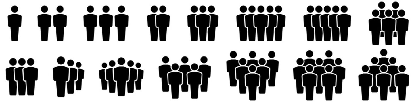 Team icons set. People .Group of people icons. Vector illustration