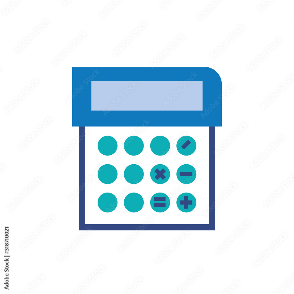 Poster isolated calculator tool vector design