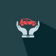 Auto protection icon vector - Transport safety icon