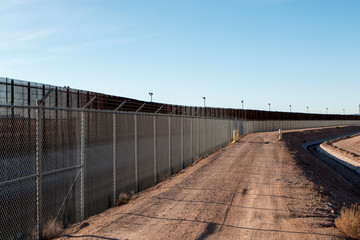 Fencing along the U.S. Mexican border in El Paso, Texas
