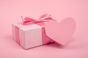 Valentine day gift and heart card