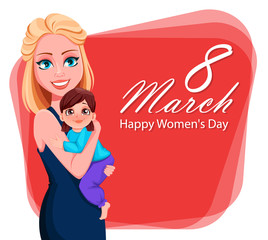 Happy International Women's Day greeting card