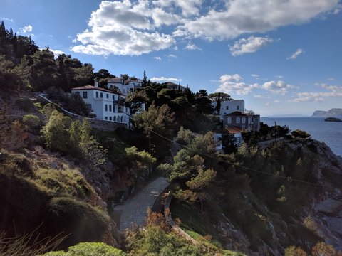 Greece Athens Hydra walk to city, day nature