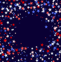 Fototapeta na wymiar Background made of red, blue and white stars