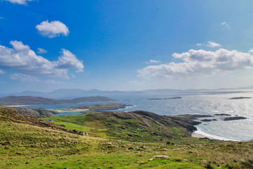 landscape with blue sky and clouds