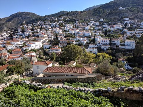 Greece Athens Hydra walk to city, day nature