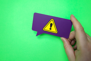 Exclamation mark, warning and safety concept