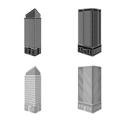 Fototapeta premium Isolated object of construction and building symbol. Set of construction and estate stock symbol for web.