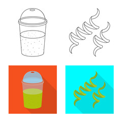 Vector illustration of protein and sea icon. Set of protein and natural vector icon for stock.