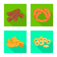 Isolated object of Oktoberfest and bar logo. Collection of Oktoberfest and cooking vector icon for stock.