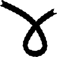 Black ribbon icon on the white background, breast cancer awareness symbol, vector illustration. Flat design. Illustration of red ribbon, AIDS HIV icon. Vector eps10