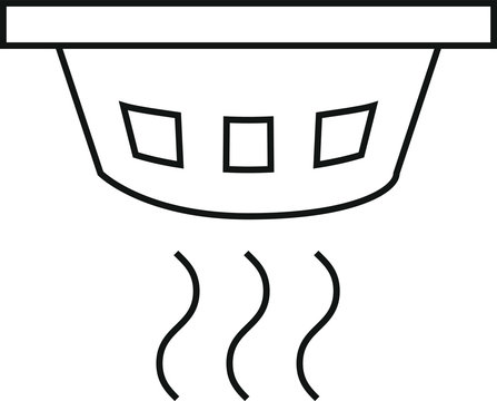 Smoke detector icon, vector illustration