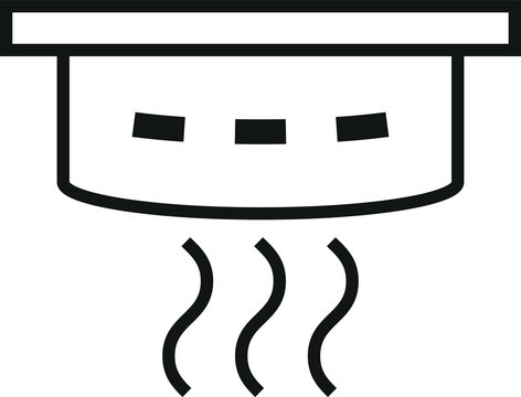 Smoke detector icon, vector illustration