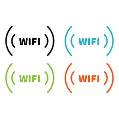 Wireless and wifi icons. Wireless Network Symbol wifi icon. Wireless and wifi vector