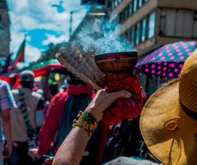 protesta colombiana indigena