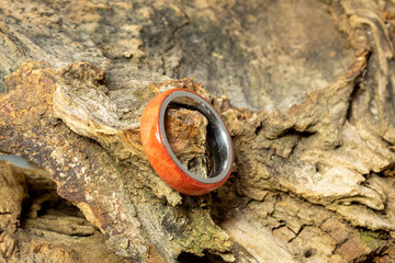 Hand turned wood ring