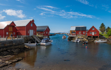 Fishing village Bud in Norway. July 2019, sunny day