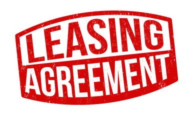 Leasing agreement sign or stamp