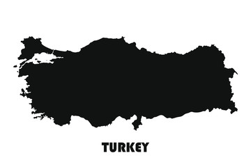 Obraz premium Map of Turkey. Isolated flat vector illustration.