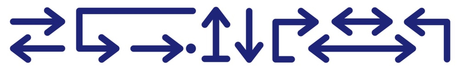 Arrow Icon Blue | Arrows | Infographic Illustration | Direction Symbol | Pointer Logo | Up Sign | Isolated | Variations