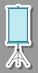 Projection screen icon that symbolizes presentation and seminar