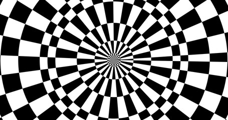 Vector optical illusion stripped spiral background.