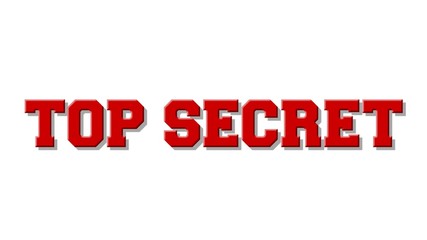 Obraz premium top secret written in red