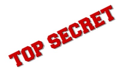 top secret written in red