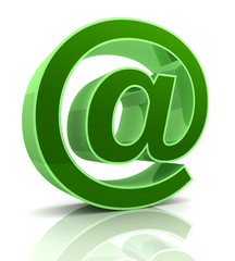 e mail sign 3d illustration isolated