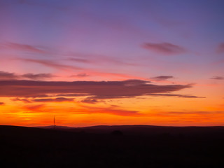 sunset in the mountains of spain