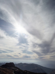 sunset in the mountains of spain