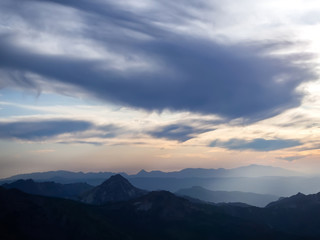 Obraz na płótnie Canvas sunset in the mountains of spain