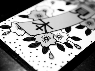 abstract background with Chinese character