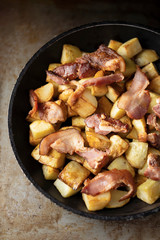 rustic bacon potato hash breakfast