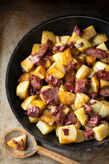 rustic corned beef hash breakfast