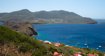 Fototapeta na wymiar Panorama Ile des Saintes Guadeloupe France